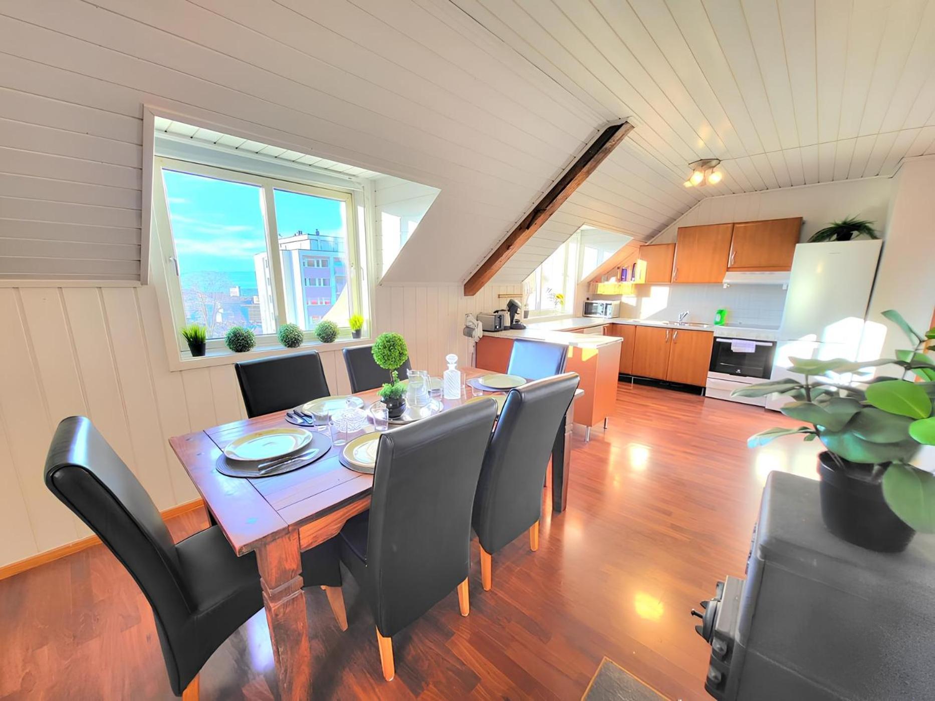 Sunset Penthouse, Fjord View & Parking Apartment Trondheim Exterior foto